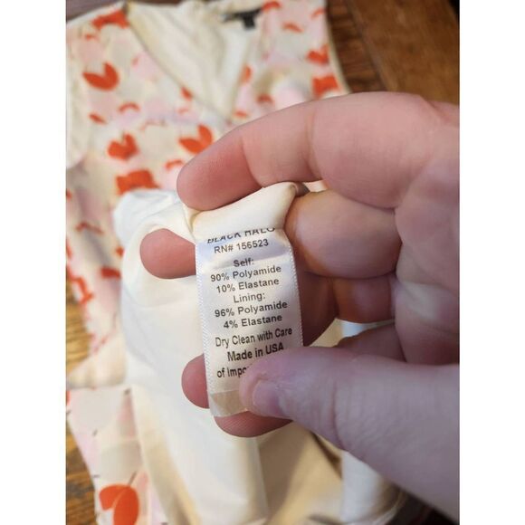 Black Halo Avila Tulip Dress sz 2 - Picture 5 of 6